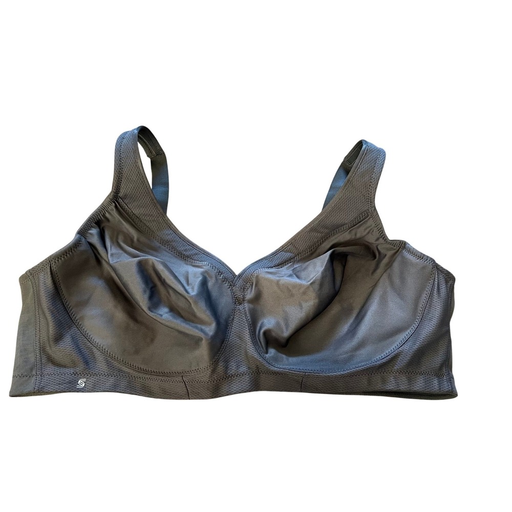 Glamorise 1006 High Impact Wireless‎ Sports Bra Gray Womens 48C